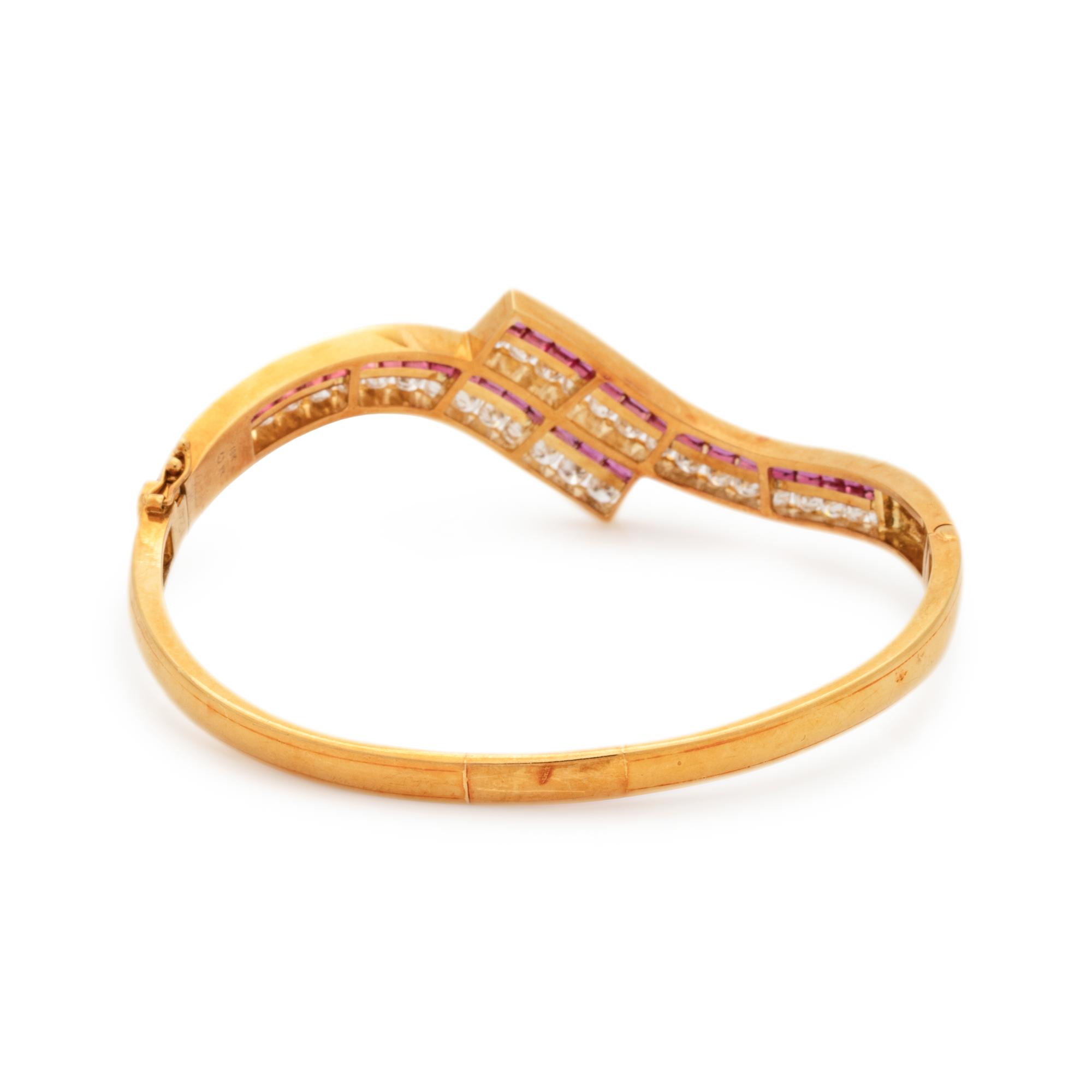 RUBY AND DIAMOND BANGLE