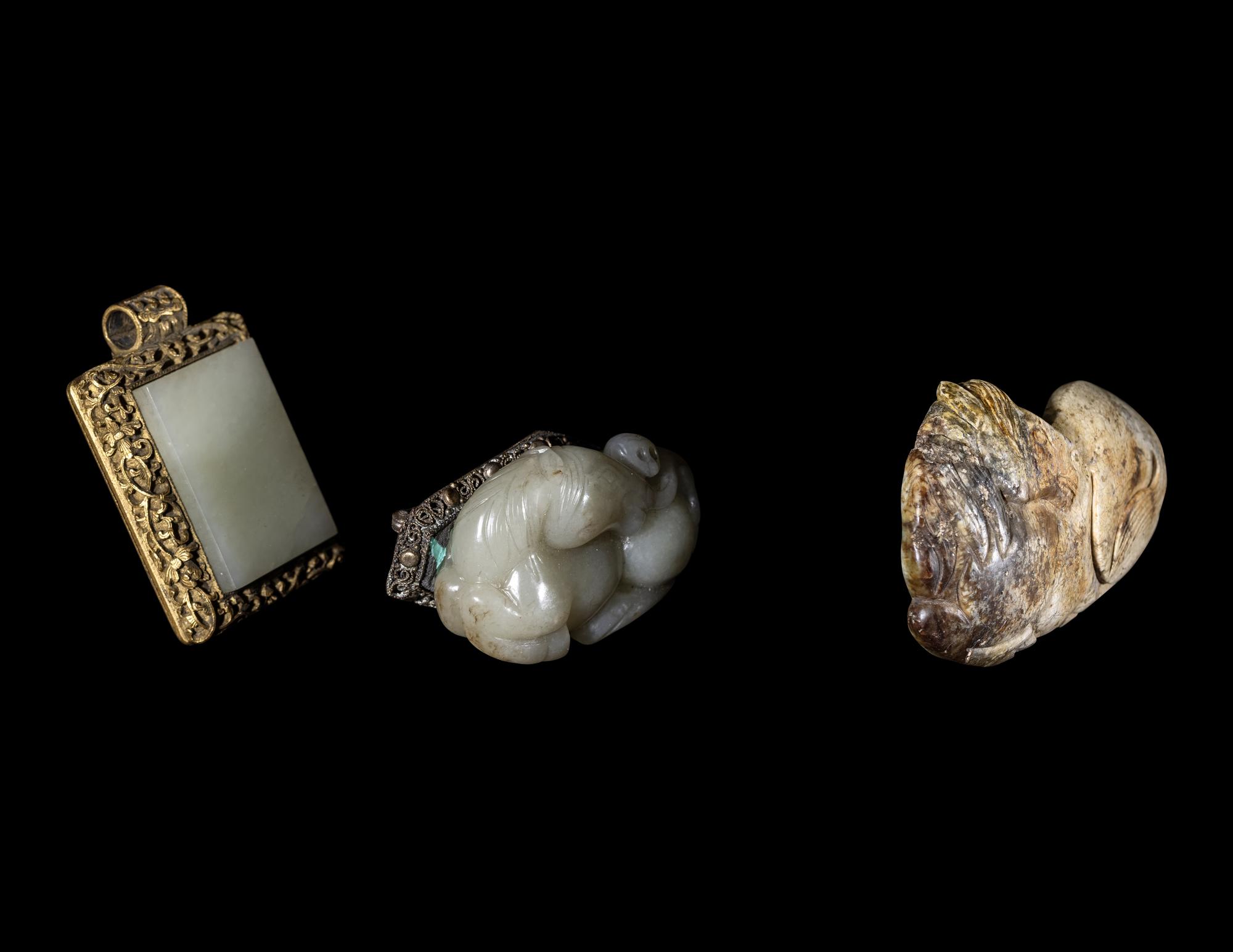 Three Chinese Jade Jewelry