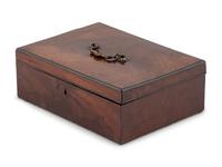 A George III Mahogany Campaign Stationary Box