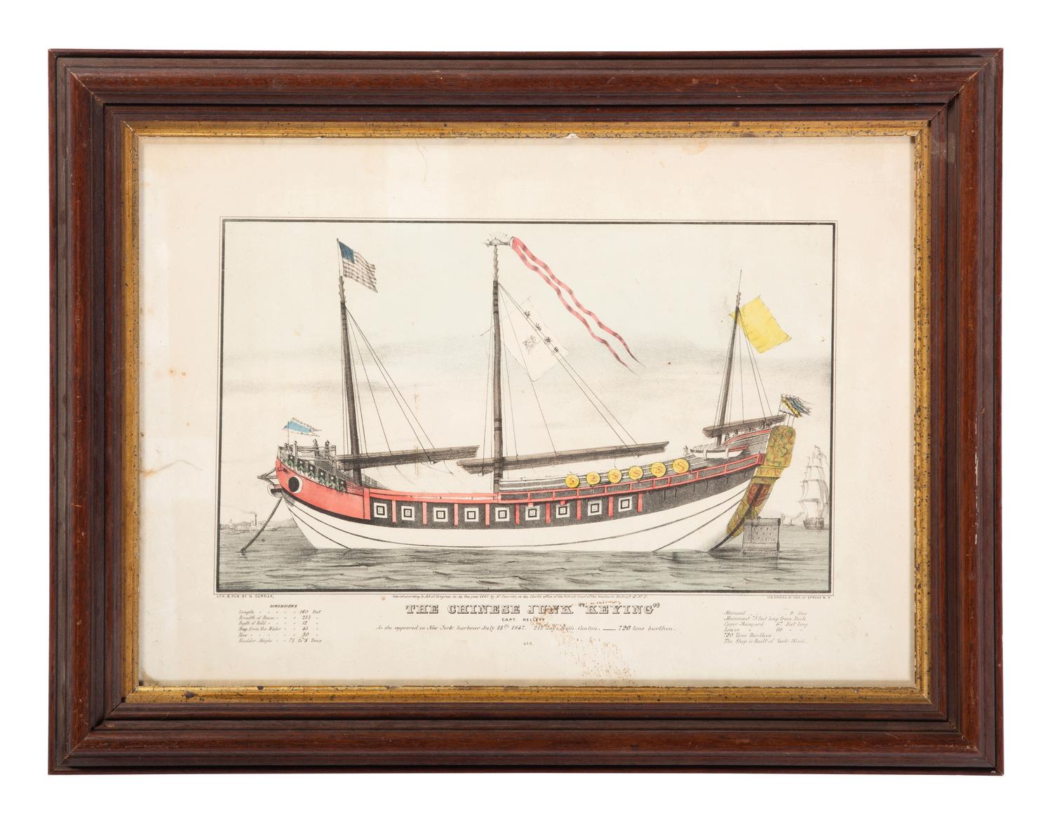 Three Framed Lithographs Including Currier & Ives and E.C. Kellogg