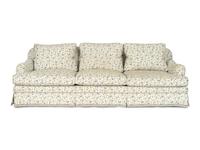 A Large E.J. Victor Embroidered Cotton-Upholstered Sofa