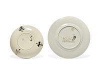 Two Wedgwood Lustre Glazed Earthenware Plates