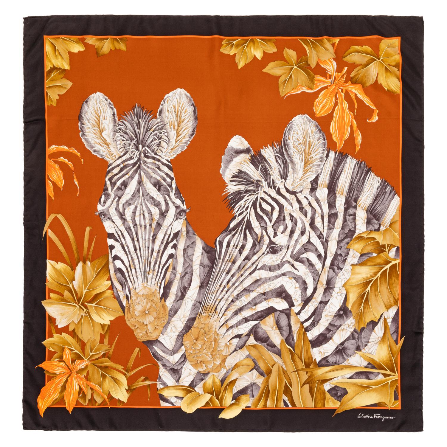 Salvatore Ferragamo Silk Scarf, 1980-90s
