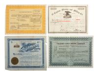 [WESTERN AMERICANA]. A group of 36 stock certificates for mining and petroleum companies.