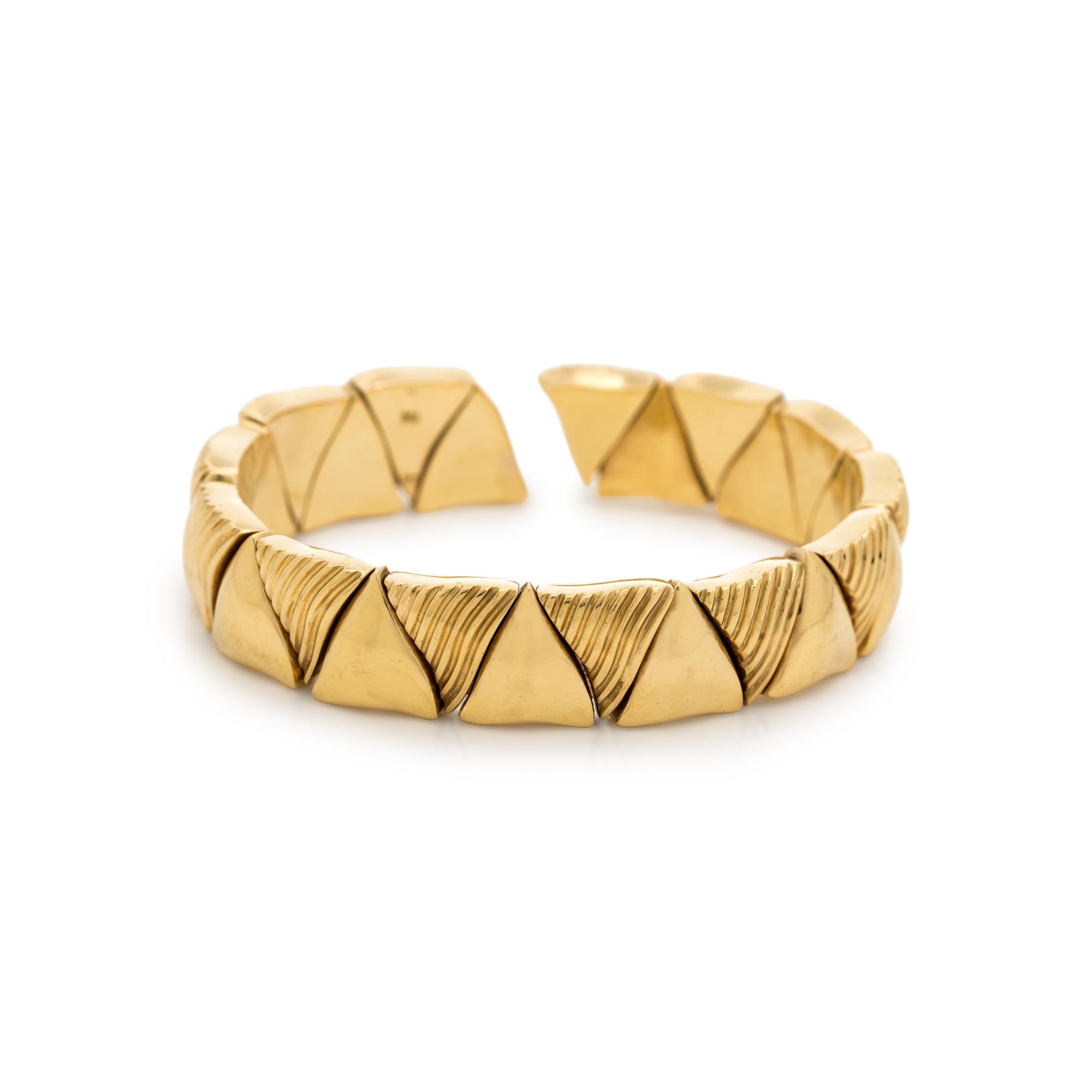 YELLOW GOLD CUFF BRACELET