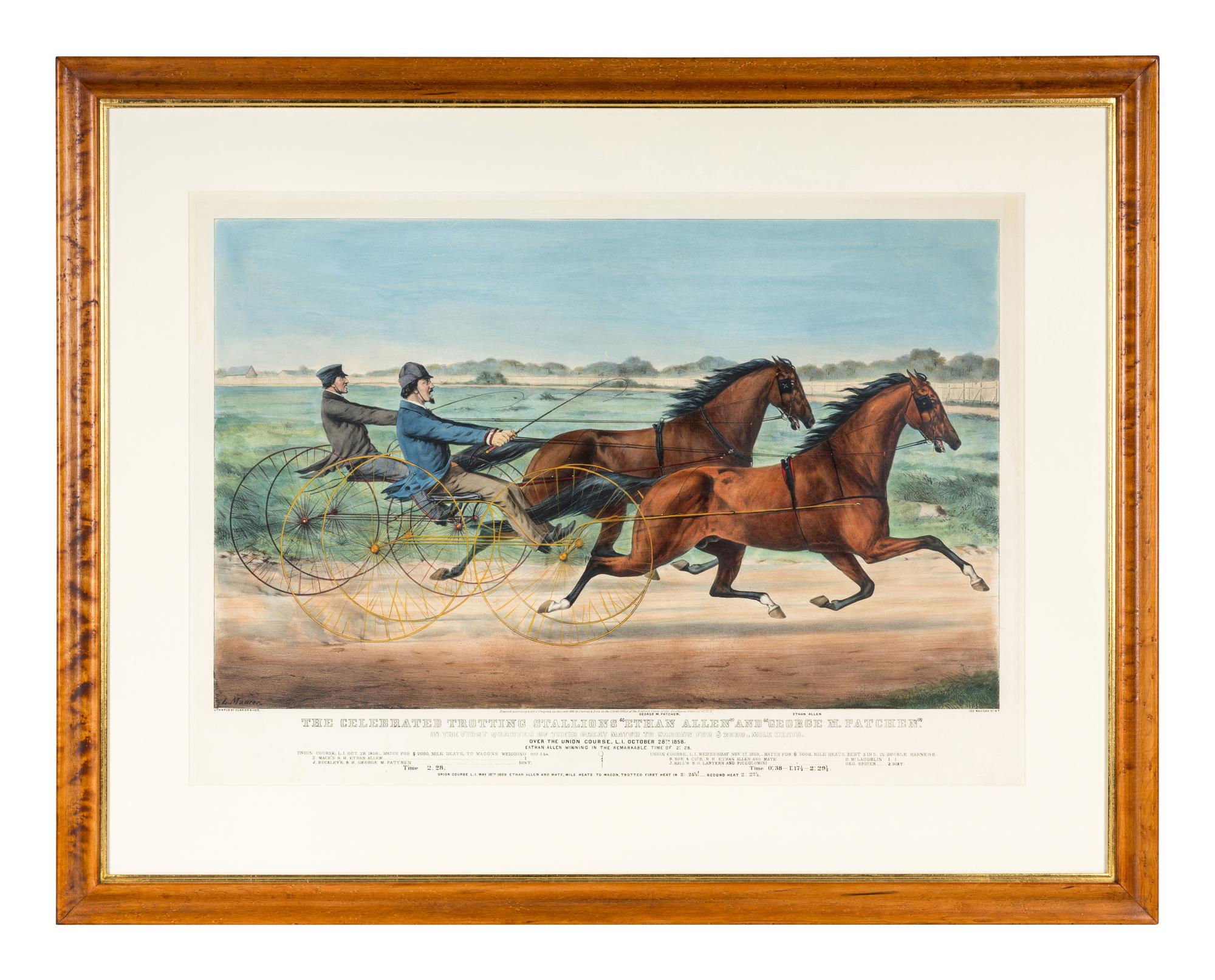 [HORSE RACING SCENES] -- CURRIER and IVES, publishers -- After Henri Delattre, Otto Knirsch, or , Louis Maurer