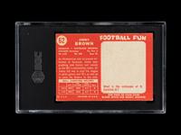 A 1958 Topps Jim Brown Rookie Football Card No. 62 (SGC 3 VG)