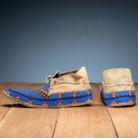 Northern Plains Beaded Hide Moccasins