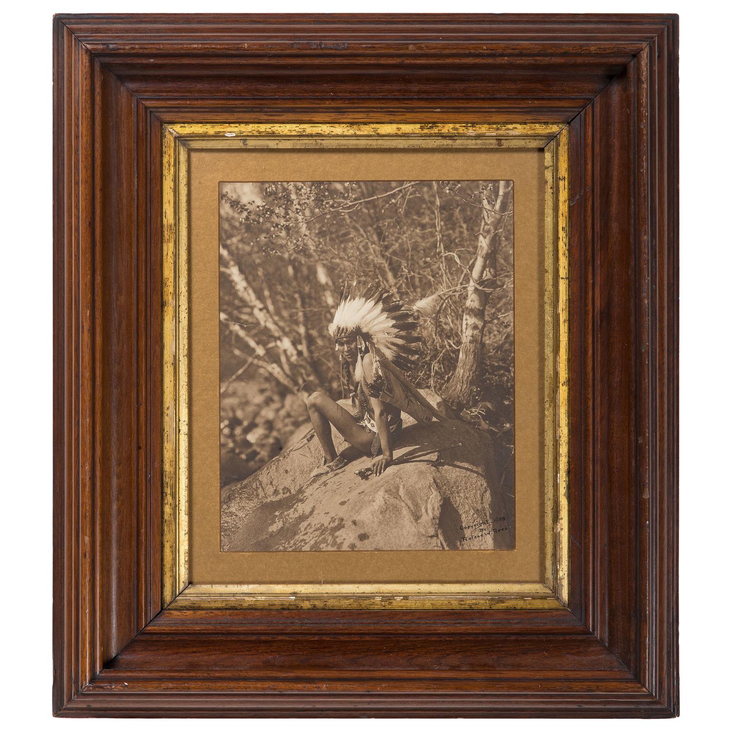 Roland W. Reed Signed Photograph of Ojibwe Indian, "Ringing Bells"