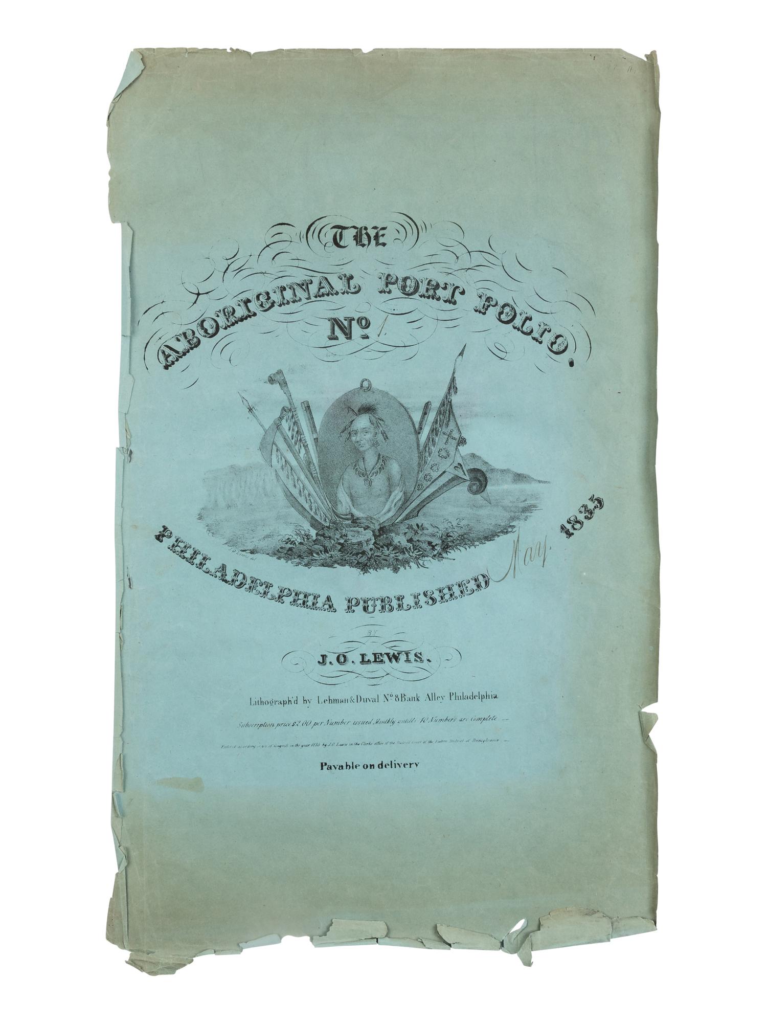 [Native Americana] Lewis, James Otto. Aboriginal Port Folio