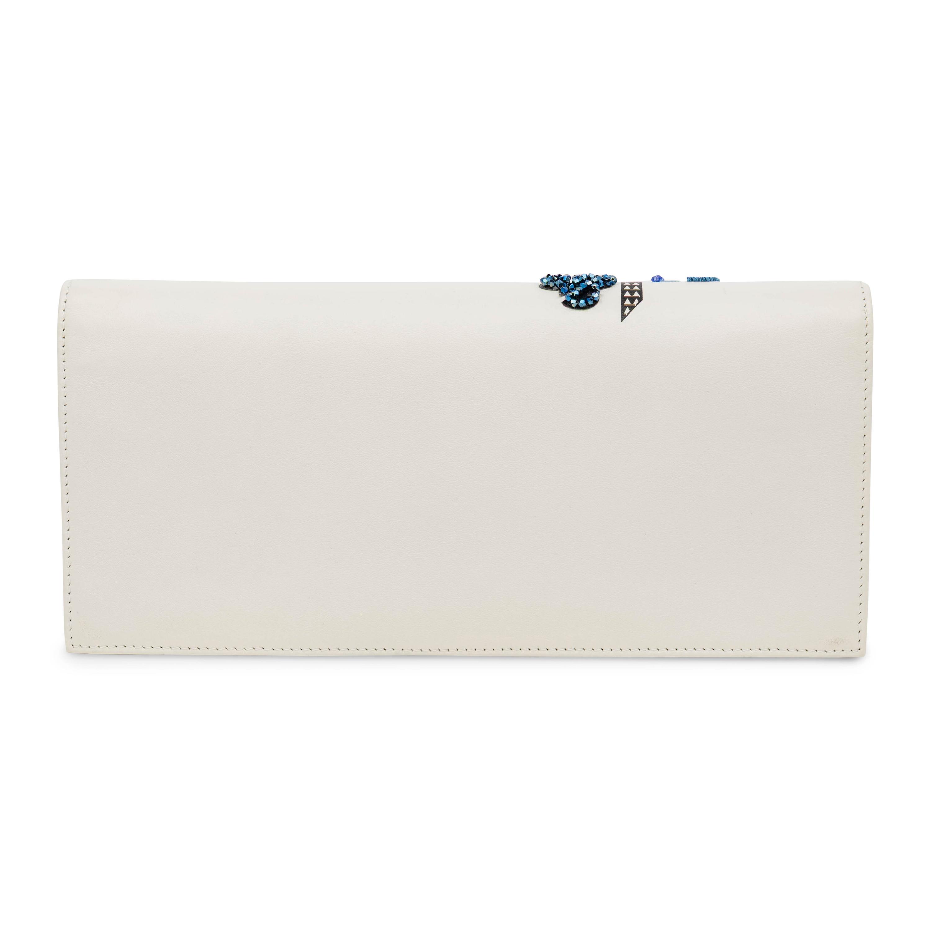 Christian Dior, Embellished White Clutch/Shoulder Bag