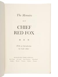 [RED FOX, Chief William (1870-1976)]. Signed copy of The Memoirs of Chief Red Fox. 1971