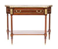 A Directoire Style Gilt Metal Mounted Mahogany Console Desserte