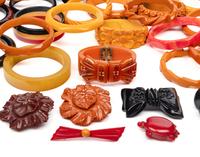 Fifty-Six Pieces of Bakelite Jewelry