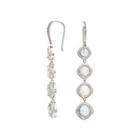 MULTICOLOR SAPPHIRE AND DIAMOND EARRINGS