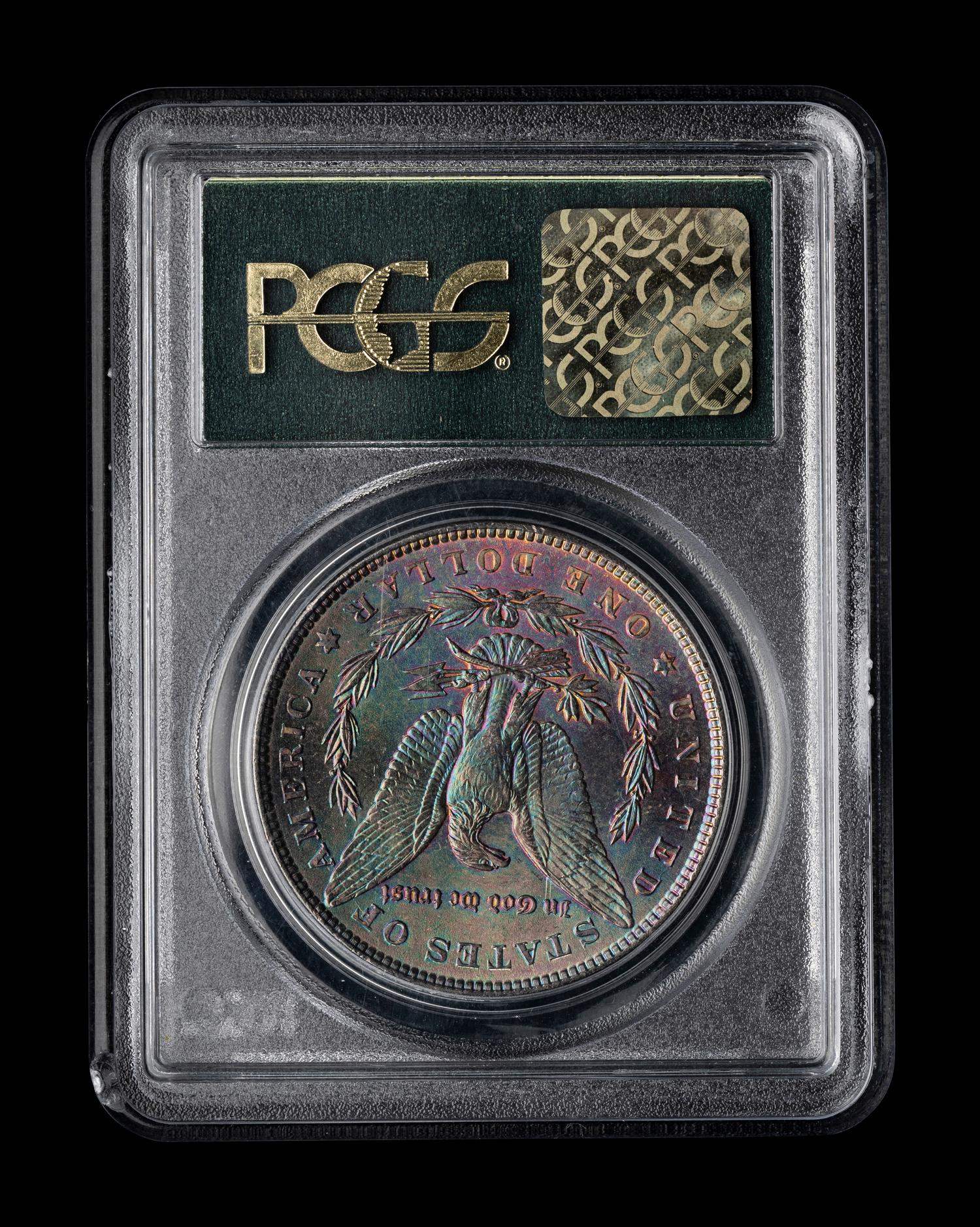A Well-Toned Reverse 1886 Morgan $1 Coin (PCGS MS65)