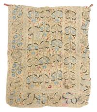 Three Suzani Embroideries Largest: 8 feet 7 1/4 inches x 6 feet 4 1/4 inches.