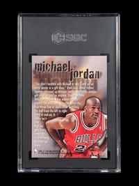 A 1996-97 Fleer Metal Steel Slammin' Michael Jordan Basketball Card No. 6 (SGC 8.5 NM-MT+)