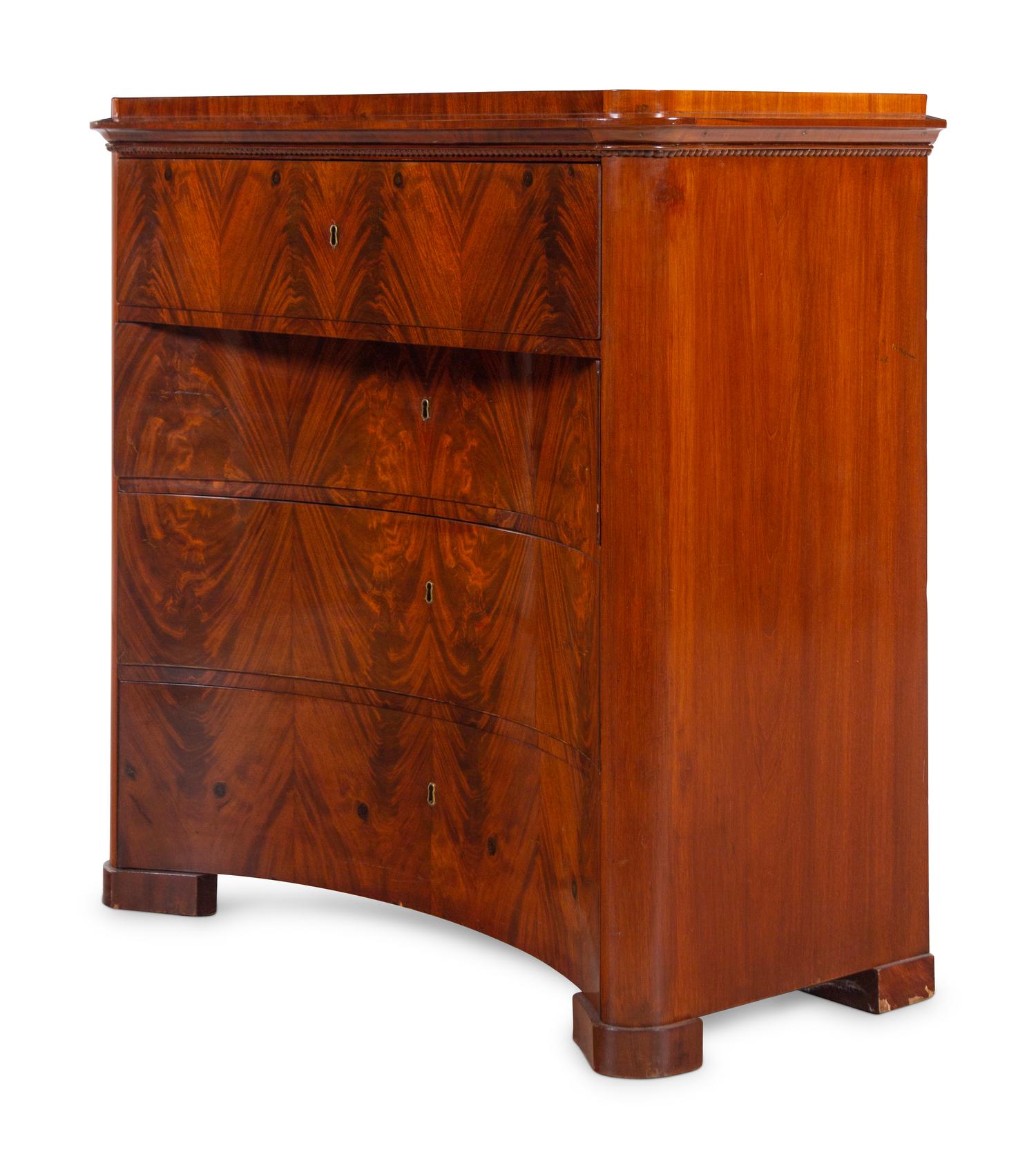A Northern European Mahogany Commode