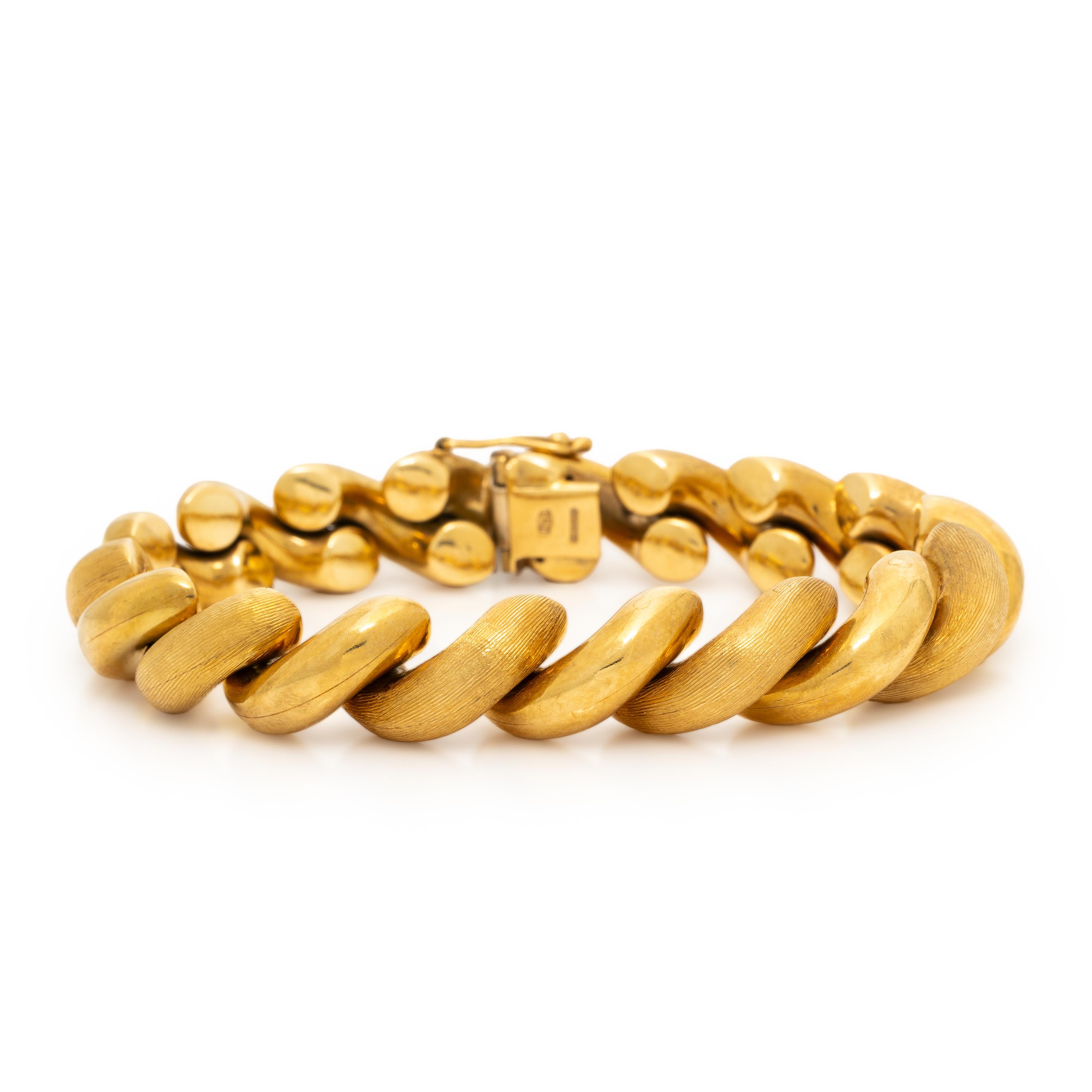Yellow Gold San Marco Link Bracelet