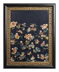 Eight Chinese Embroidered Silk Panels