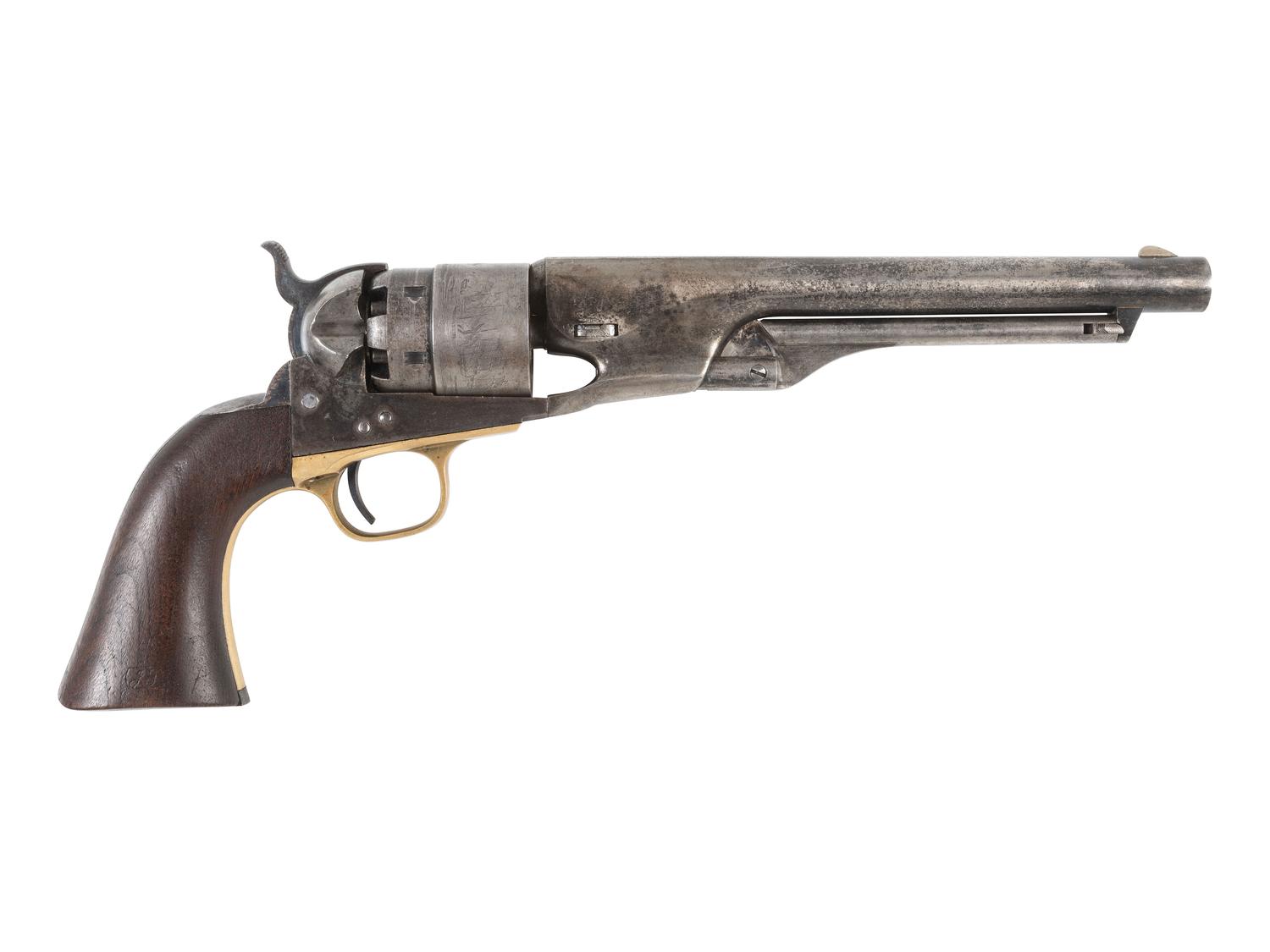 [CIVIL WAR]. Collection of militaria and related artifacts belonging to Sergeant Hamilton Ballentine Co. K, 6th Pennsylvania Cavalry, highlighted by 1860 Army pistol, holster, flask, and cap pouch.
