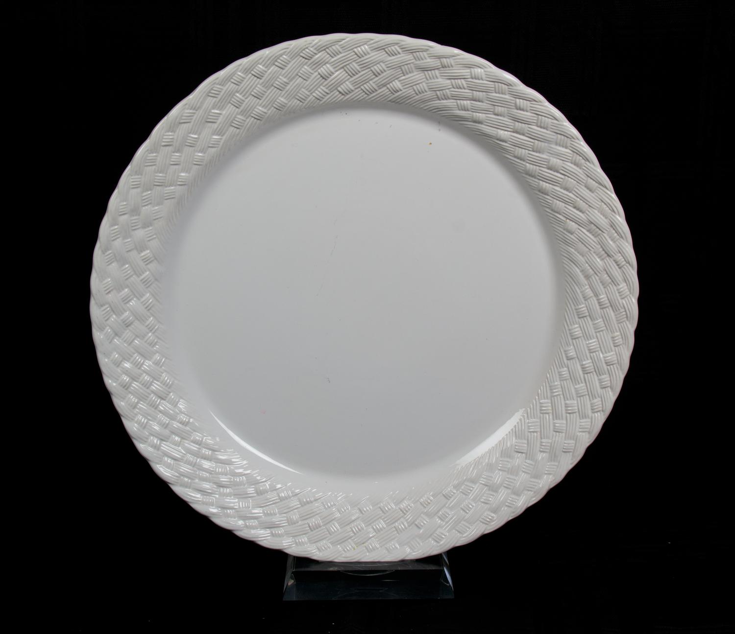 Four Miscellaneous Serving Platters Largest diameter 18 1/2 inches.