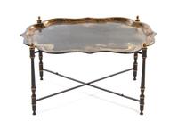 A George III Papier Mache Tray, Width of tray 31 x depth 24 inches.