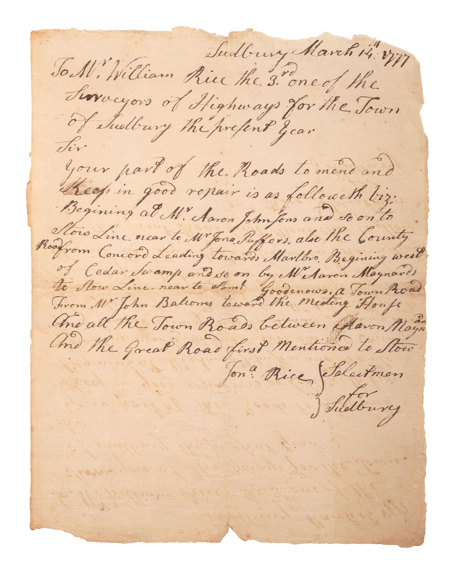 [REVOLUTIONARY WAR]. A group of documents related to Revolutionary War-era America, including: