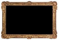 A Monumental Carved Giltwood Framed Mirror Height 54 1/2 x width 81 inches. — 19TH CENTURY