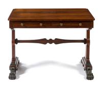 A Regency Rosewood Sofa Table Height 28 1/4 x width 39 x depth 23 1/2 inches. — CIRCA 1820