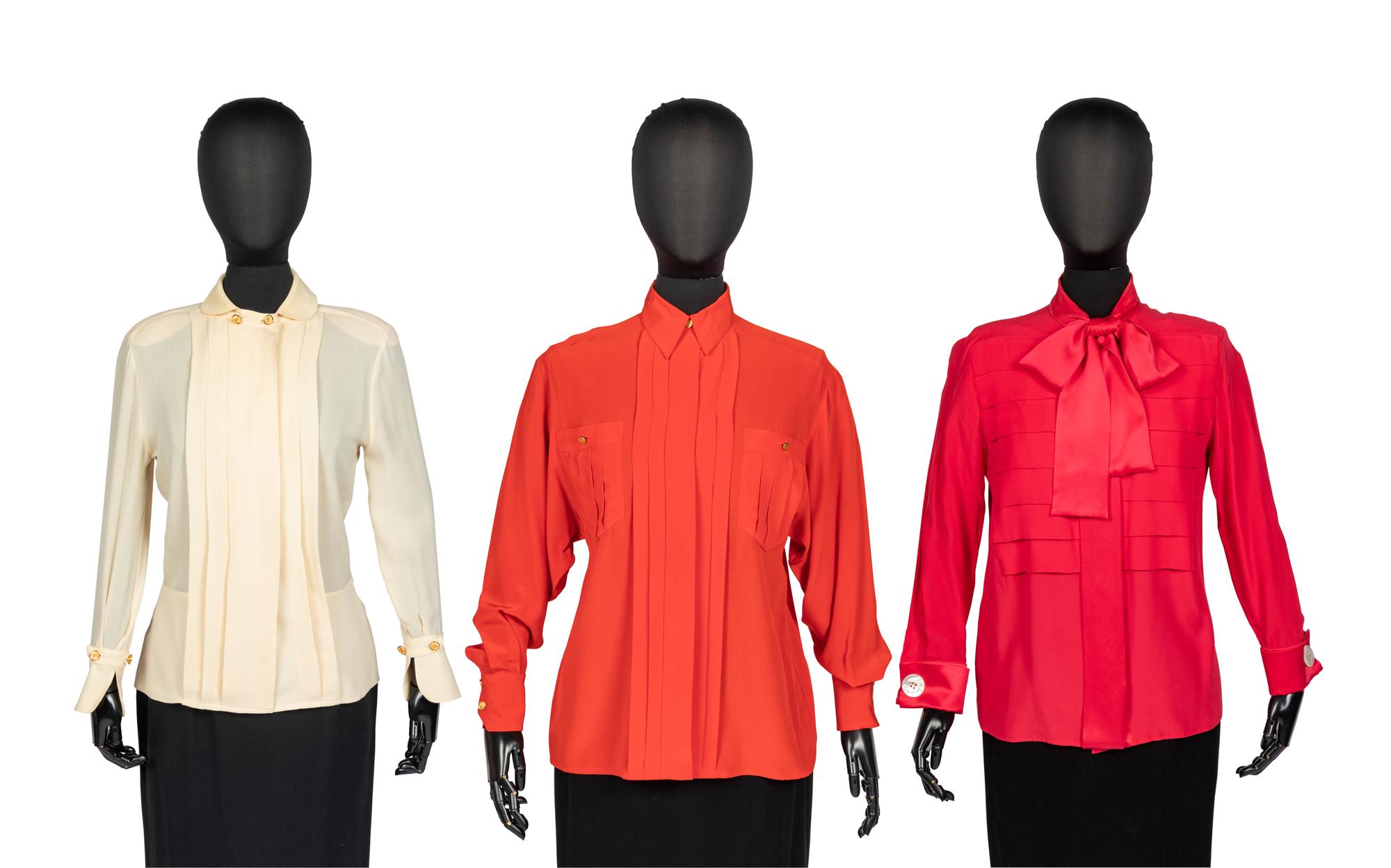 Three Designer Tops: Two Chanel & One Lagerfeld, 1980-90s
