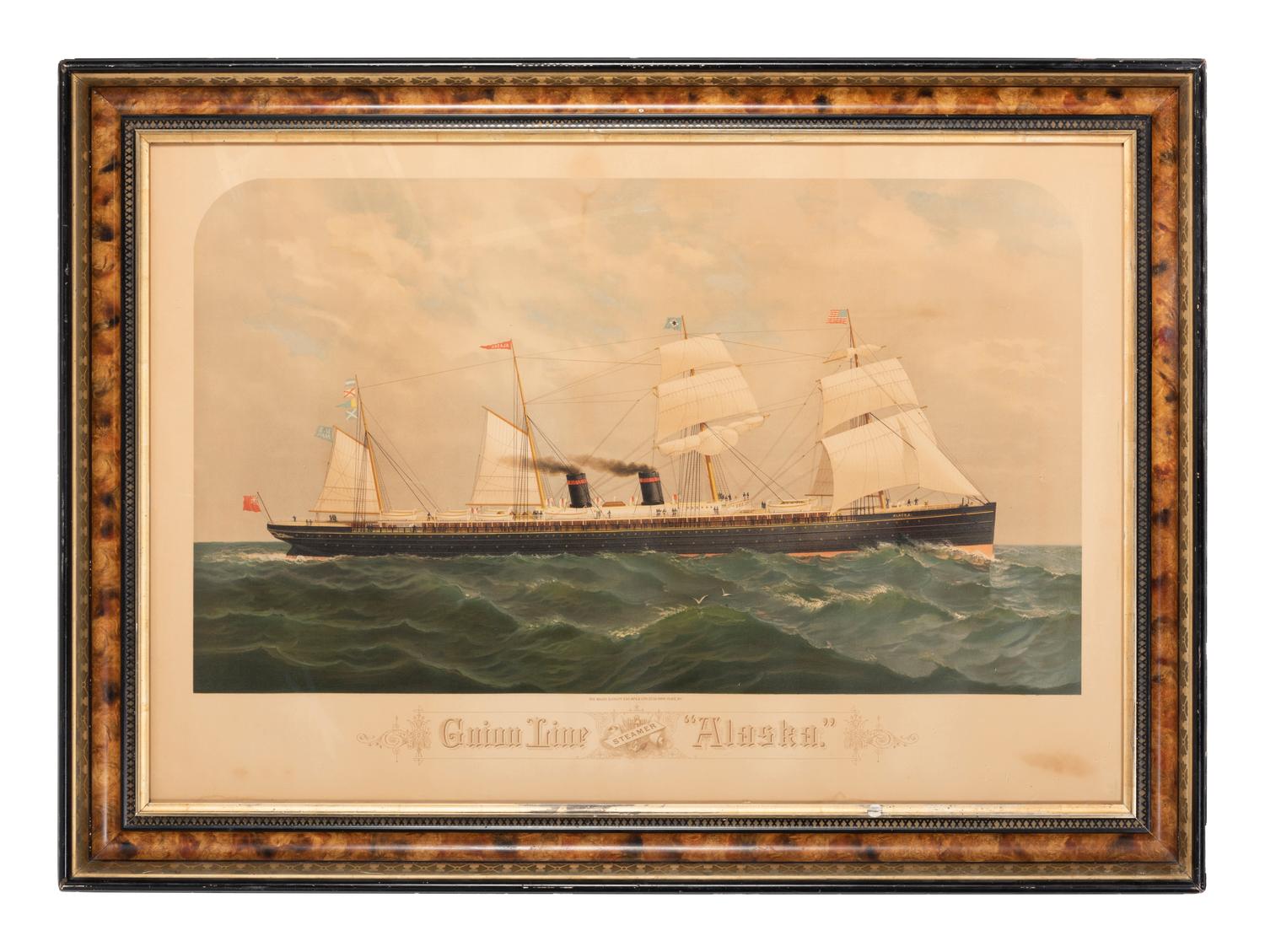 A Lithograph of the Guion Line Steamer 'Alaska'