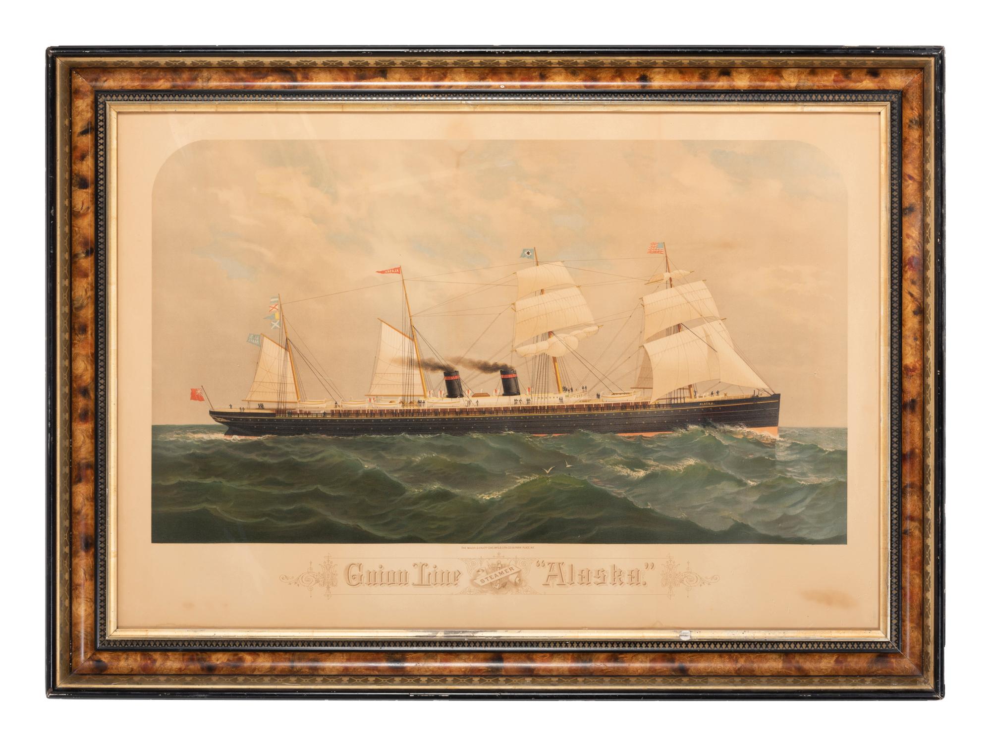 A Lithograph of the Guion Line Steamer 'Alaska'