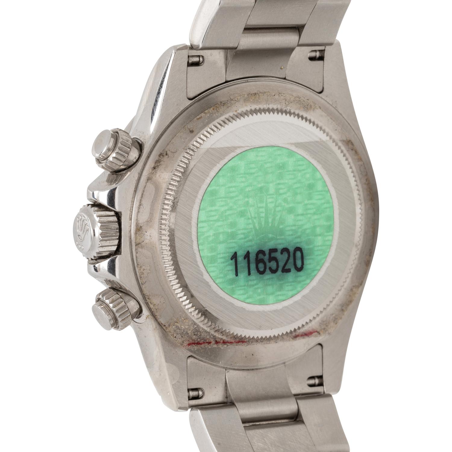 ROLEX, REF. 116520 STAINLESS STEEL 'COSMOGRAPH DAYTONA' CHRONOGRAPH WATCH, BOX & PAPERS