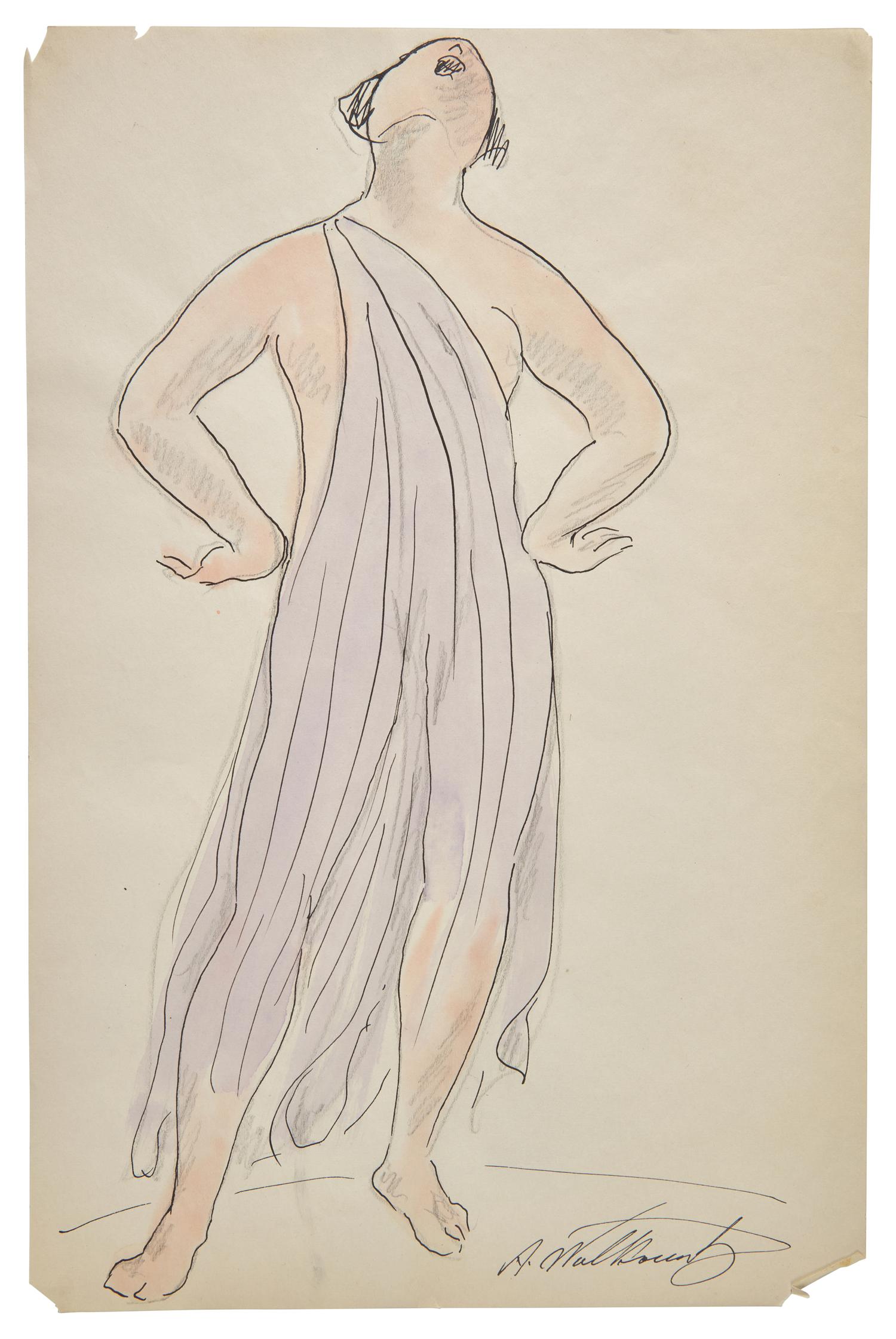 Four Works: The Red Dancer; together with Two Sketches of Isadora Duncan, and Nude in a Landscape (Eve), circa 1906 (4)
