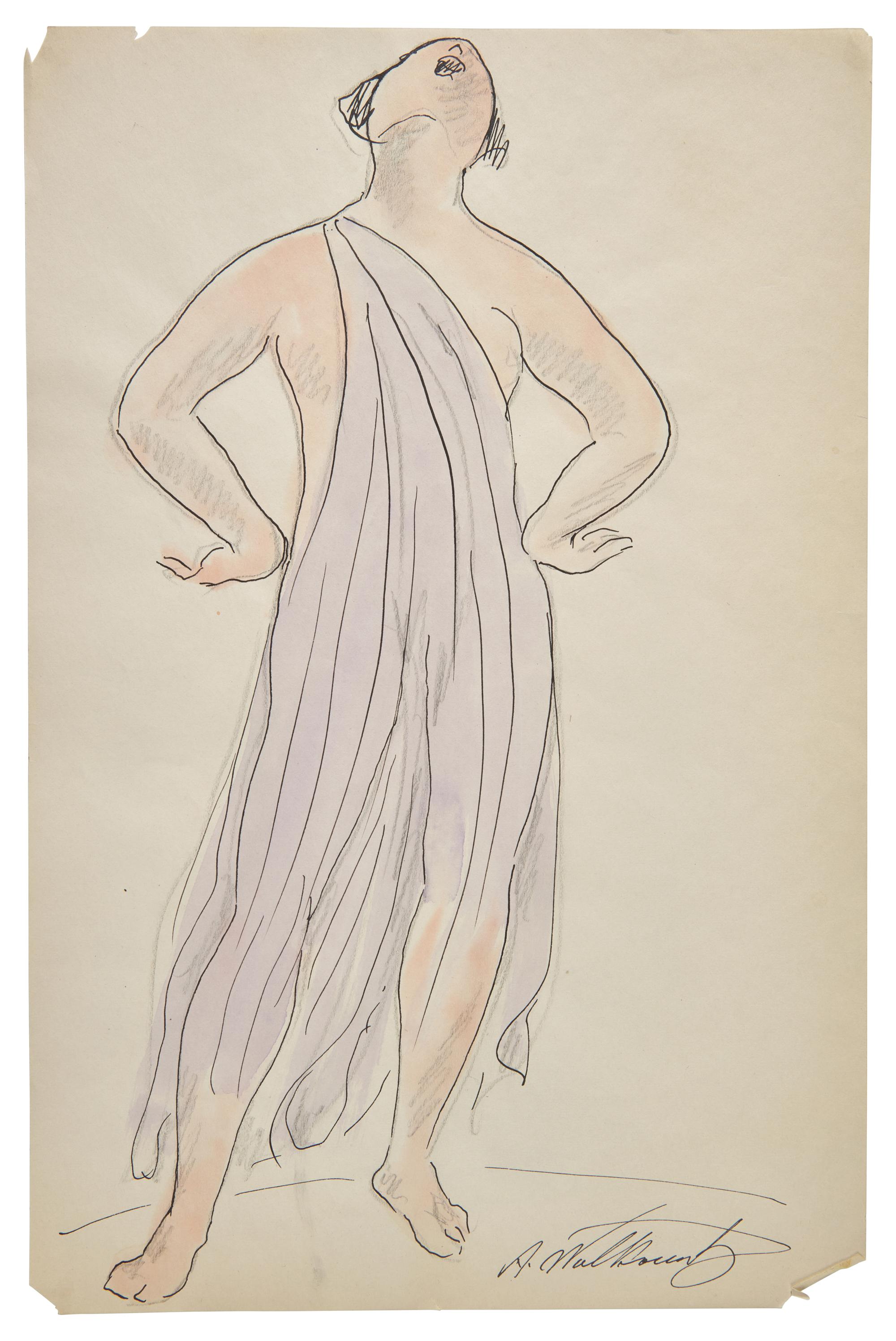 Four Works: The Red Dancer; together with Two Sketches of Isadora Duncan, and Nude in a Landscape (Eve), circa 1906 (4)