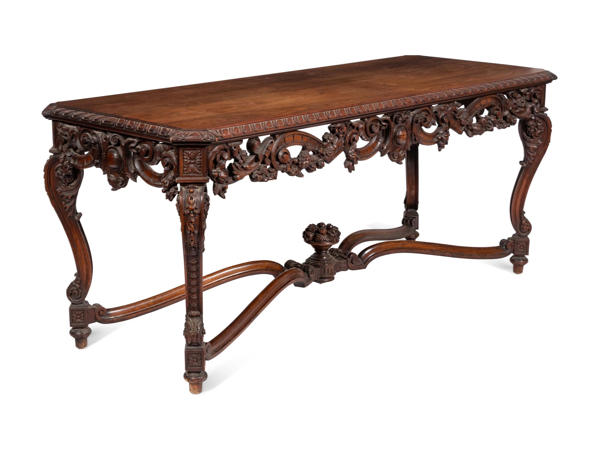 An Italian Carved Walnut Table