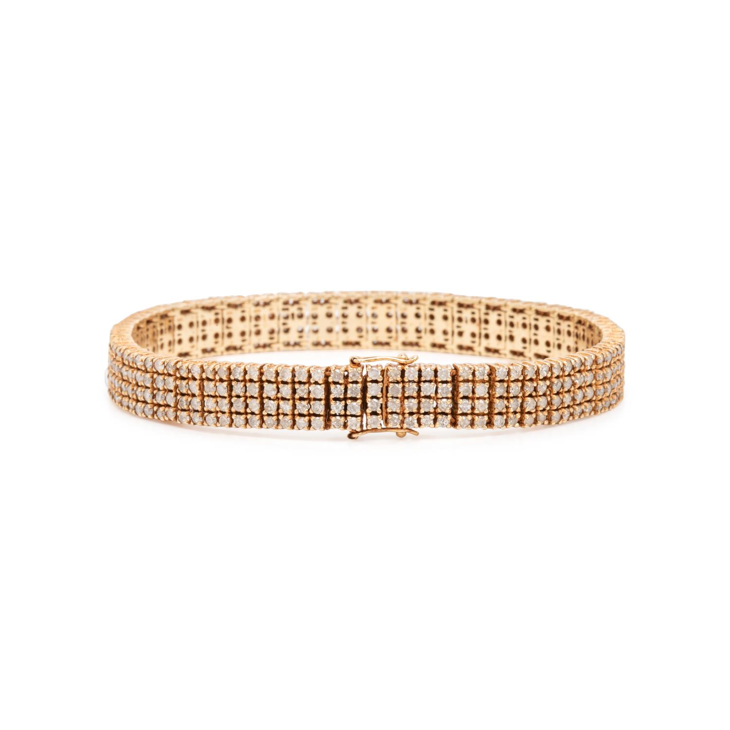 Diamond and Yellow Gold Bracelet