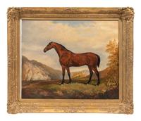 English School c. 1850 Horse in Landscape oil on canvas