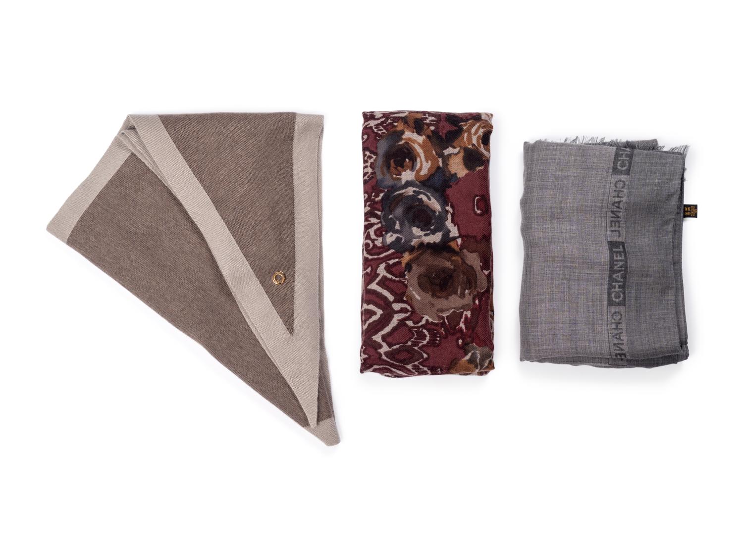 Three Designer Scarves: One Chanel, Two Loro Piana, 2000-2010s