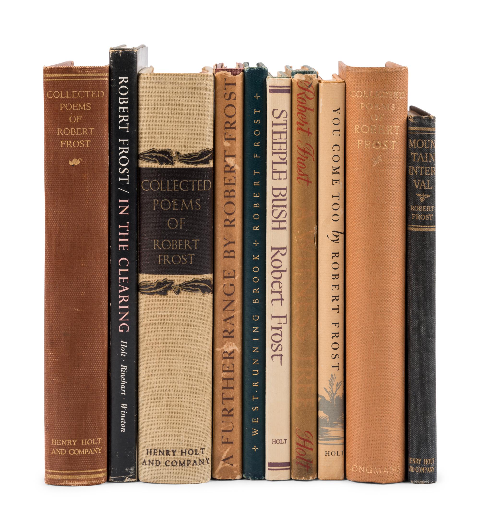FROST, Robert (1874-1963). A group of 10 FIRST TRADE EDITIONS, including: