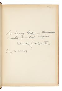 [SPORTING]. CARPENTER, Robert Ruliph Morgan (1877-1949). Game Trails from Alaska to Africa. N.p.: n.d, [ca 1938].