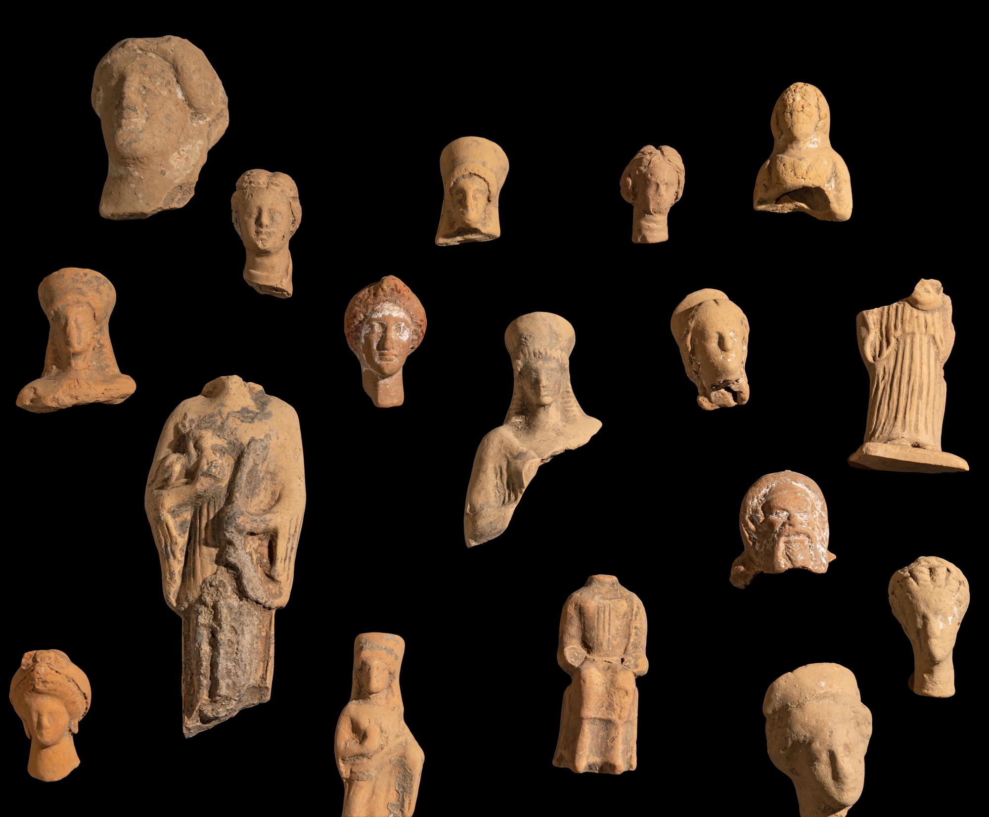 34 Greco-Roman Terracotta Figure Fragments