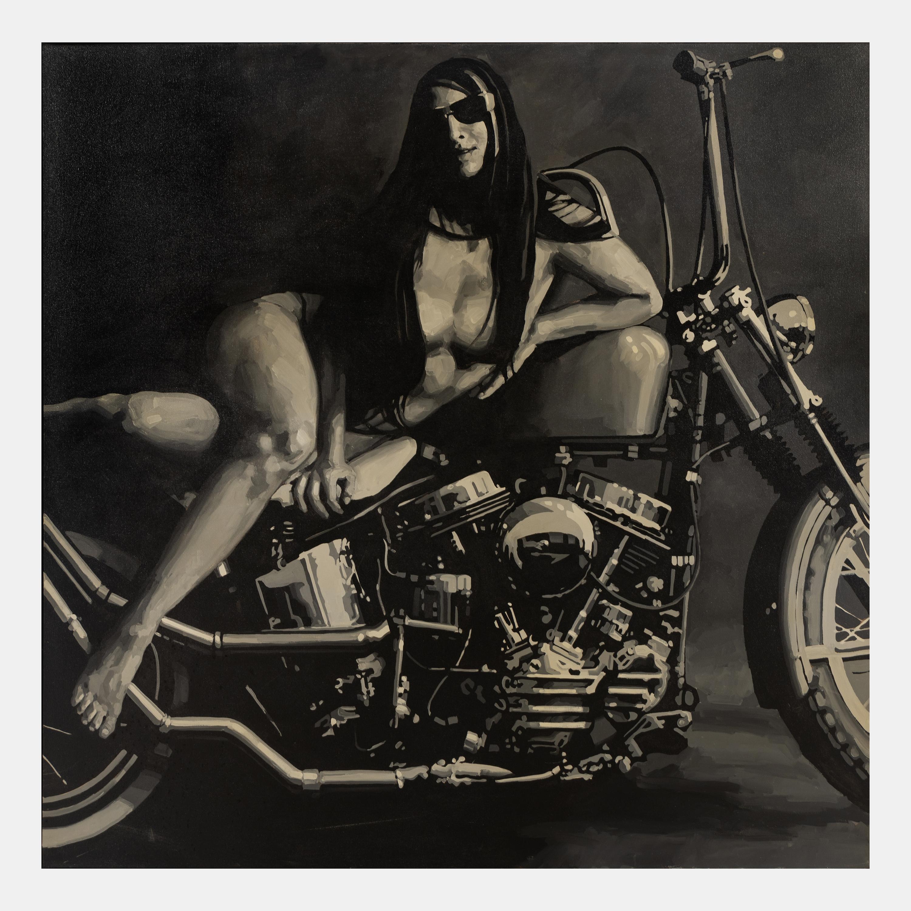 Karen on Tony's Chopper, 1969