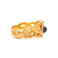 YELLOW GOLD, SAPPHIRE AND DIAMOND RING