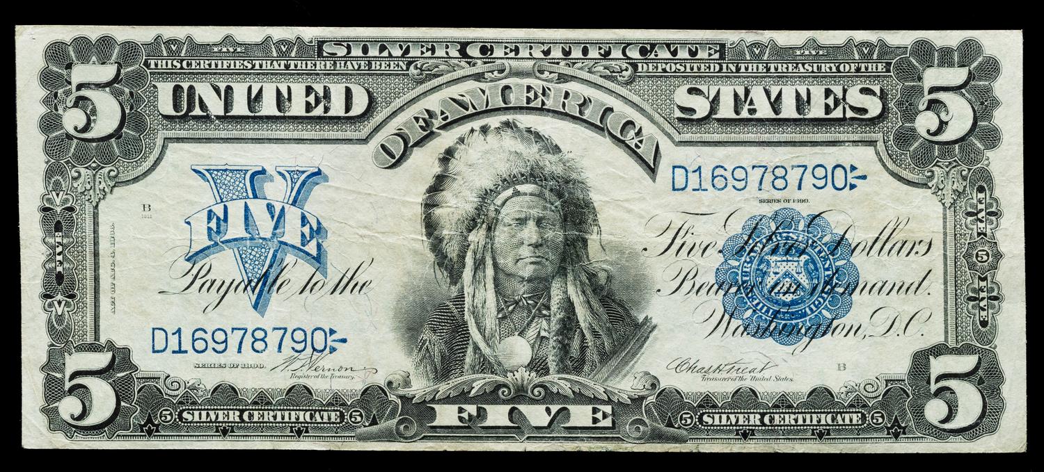 A United States Series 1899 Indian Chief $5 Silver Certificate — Fr. 273