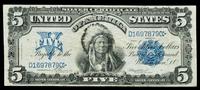 A United States Series 1899 Indian Chief $5 Silver Certificate — Fr. 273