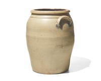 A Six-Gallon Cobalt-Decorated Stoneware Crock, Marked "D.P. Shenfelder, Reading, PA," Circa 1875