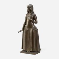 Gaston Lachaise (American/French, 1882-1935) Portrait Statuette of Miss Marjorie Spencer